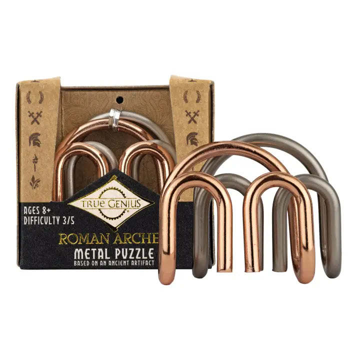 True Genius Roman Arches Metal Tangle Puzzle