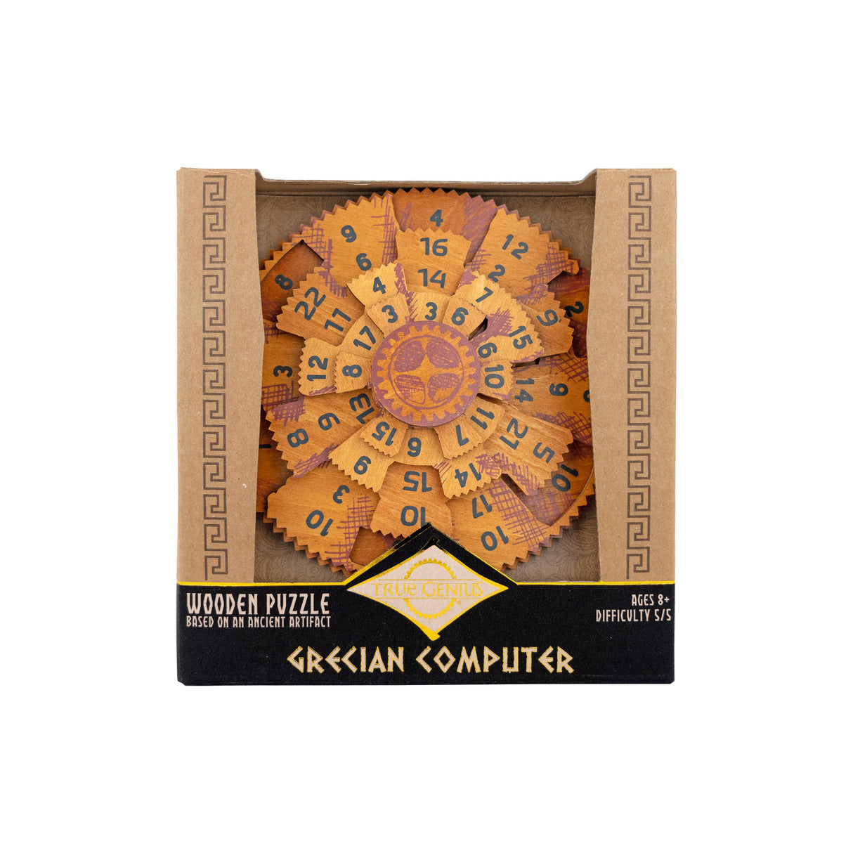 True Genius Grecian Computer Wooden Math Puzzle