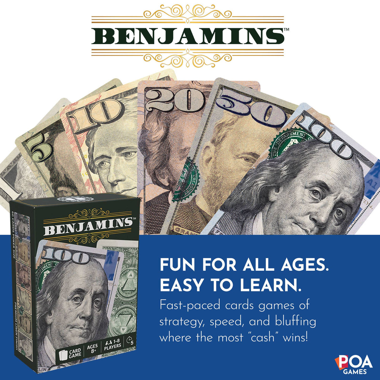 Benjamins Cash Cards Playing Cards