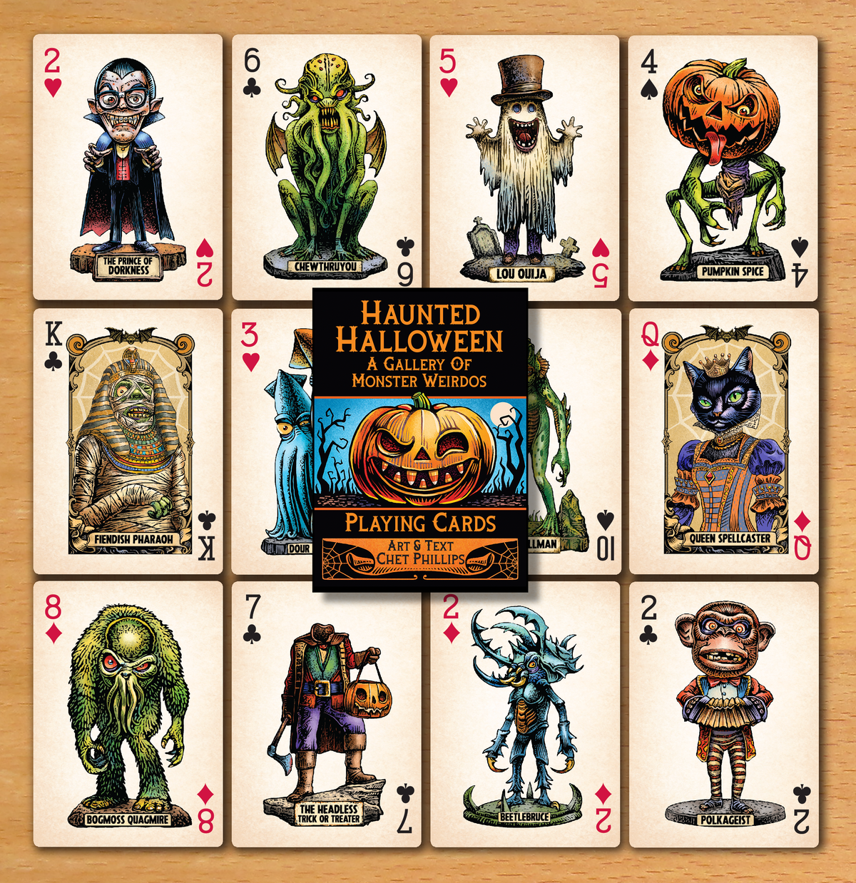 Haunted Halloween: Gallery of Monster Weirdos Playing Cards
