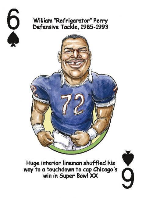 Chicago Football Heroes Playing Cards for Bears Fans