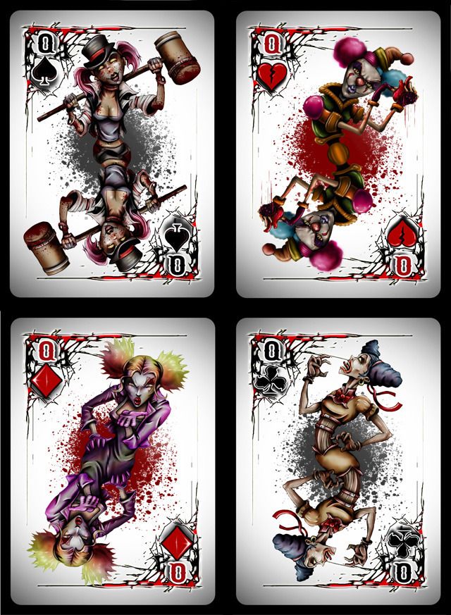 Bicycle Killer Clowns Playing Cards