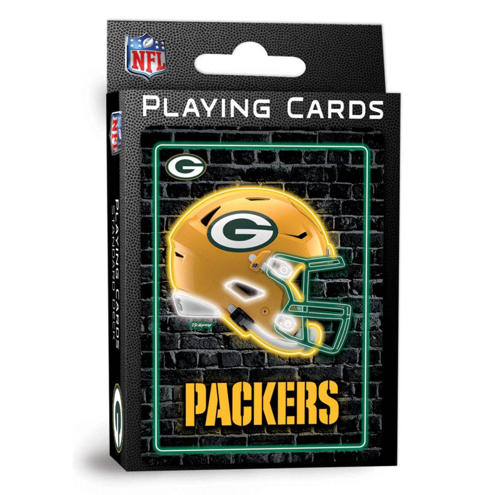 Green Bay Packers Neon-Styled Playing Cards - 54 Card Deck