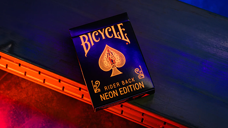 Bicycle Neon Rider Back Yellow-Starburst Deck Playing Cards