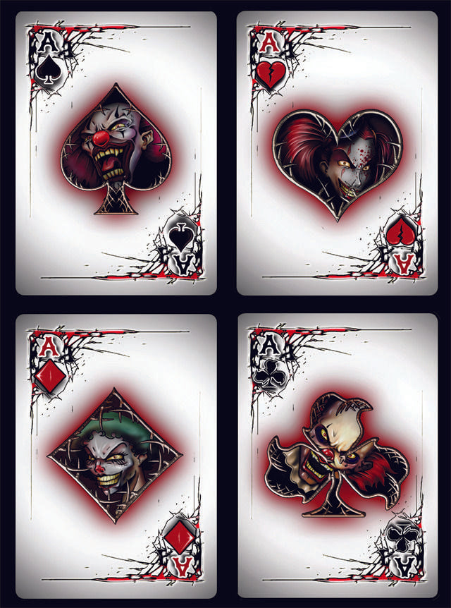 Bicycle Killer Clowns Playing Cards