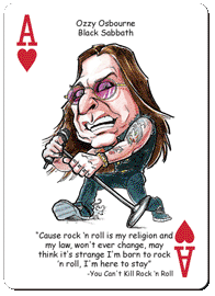 Rock n Roll Heroes Playing Cards