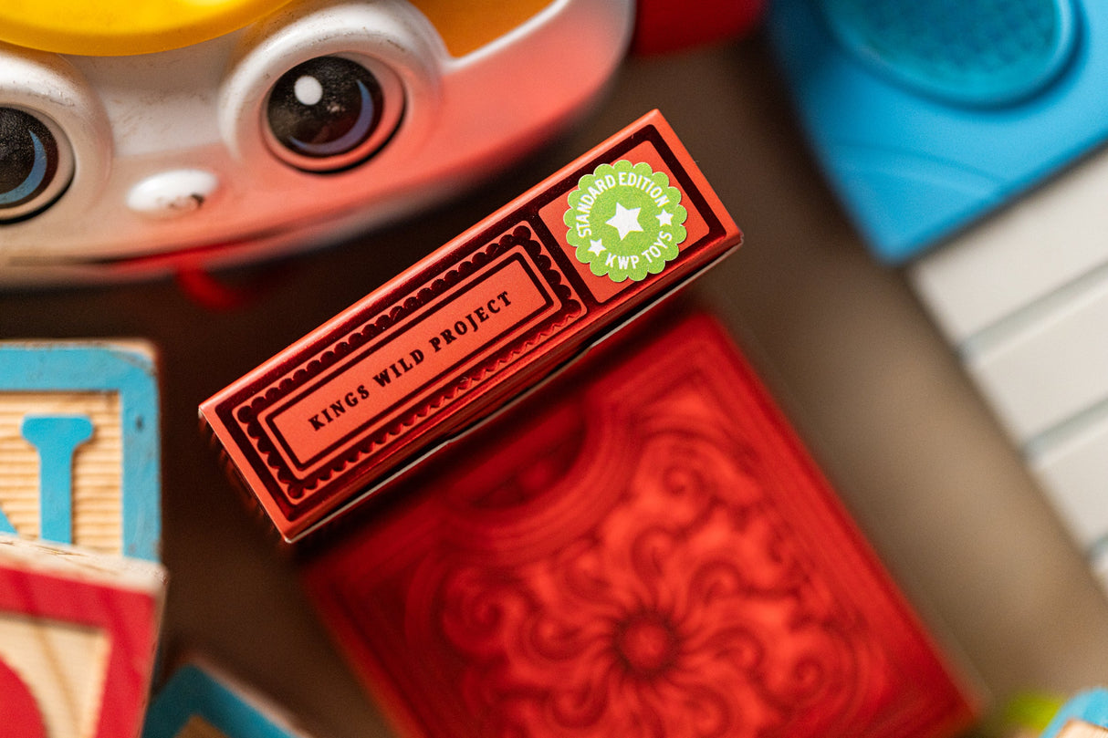 Alphabet Blocks (Red) Playing Cards by Kings Wild Project