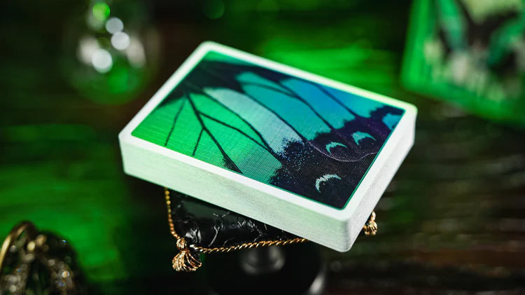 Emerald Green Morpho Playing Cards