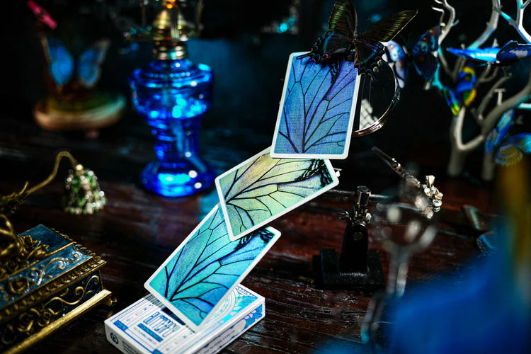Prism Blue Morpho Playing Cards