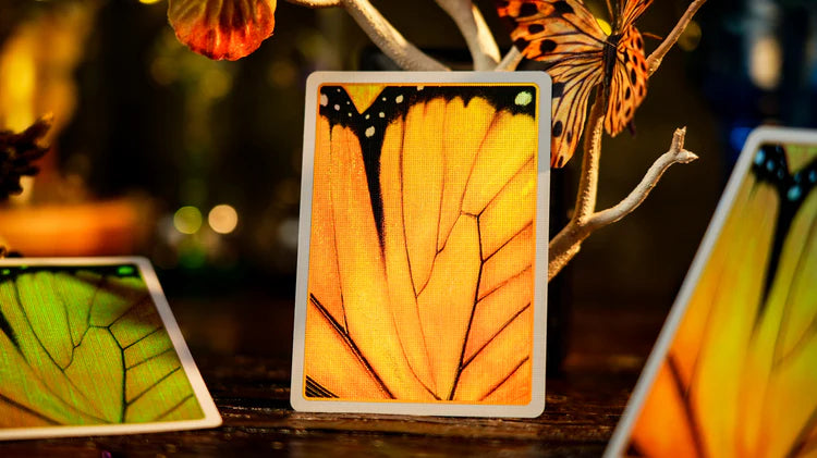 Amber Golden Morpho Playing Cards