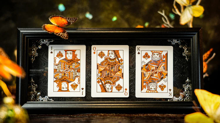 Amber Golden Morpho Playing Cards