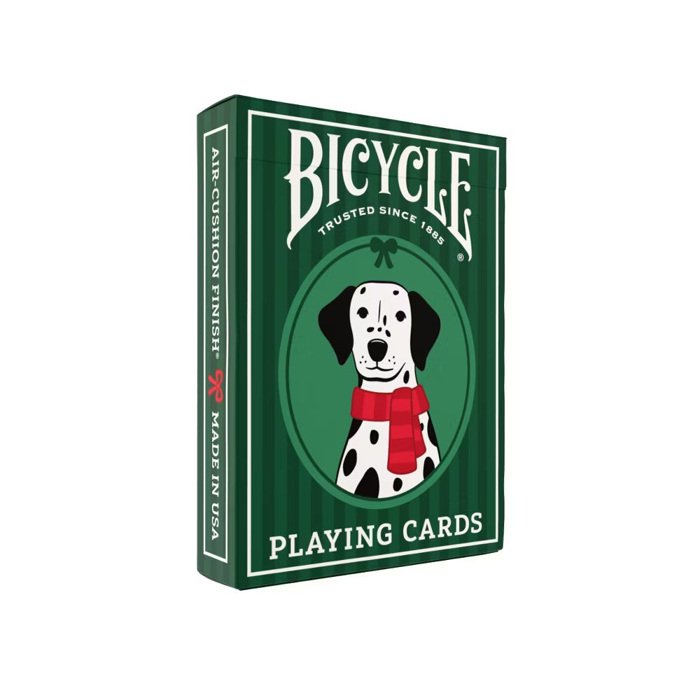 Bicycle Dalmatians Green Playing Cards – Holiday Dog-Themed Deck