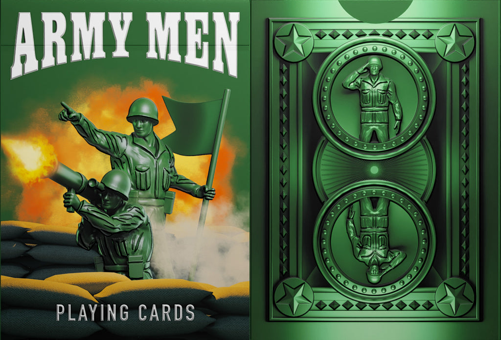 Army Men Playing Cards