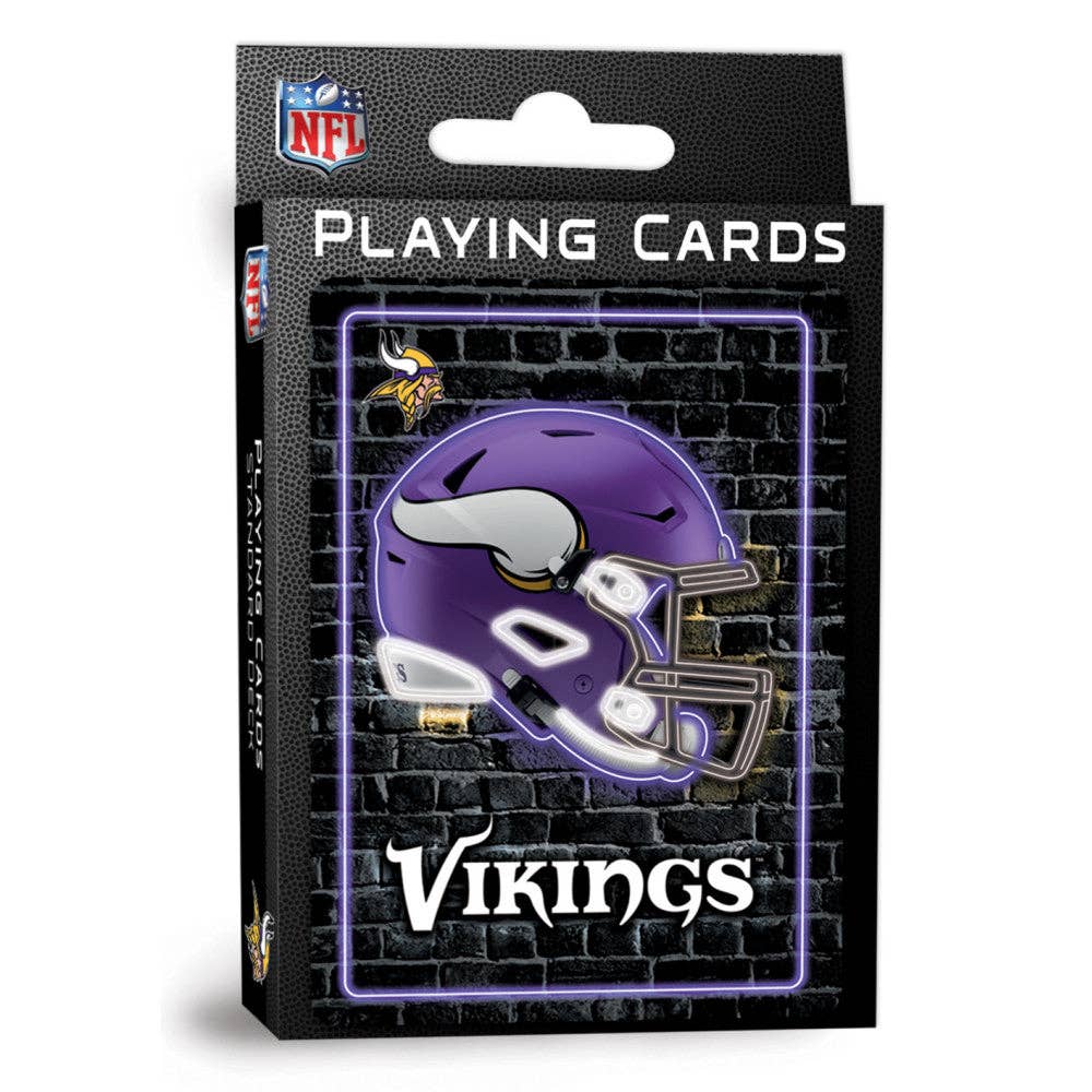 Minnesota Vikings Neon-Styled Playing Cards - 54 Card Deck