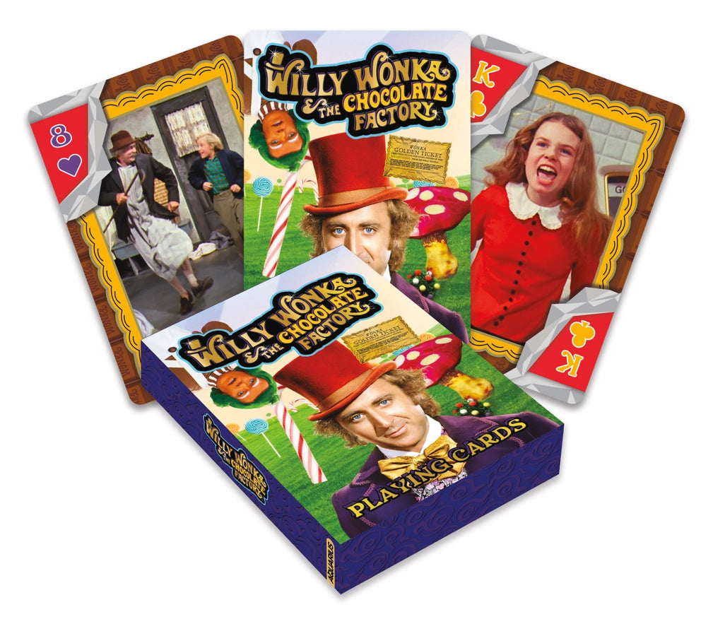 Willy Wonka jugando a las cartas