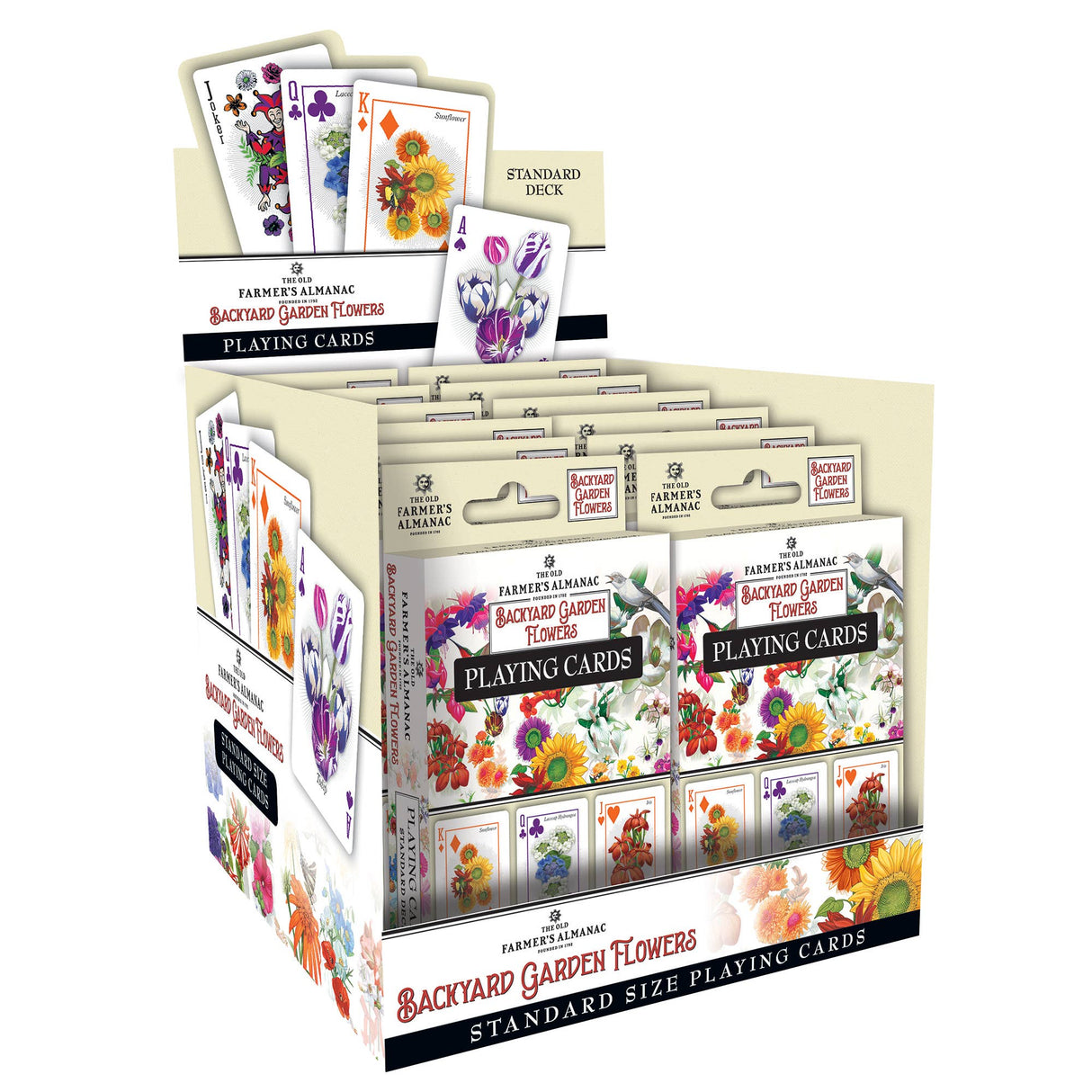 Farmer's Almanac - Backyard Garden Flowers Playing Cards