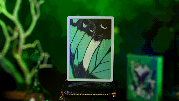 Emerald Green Morpho Playing Cards
