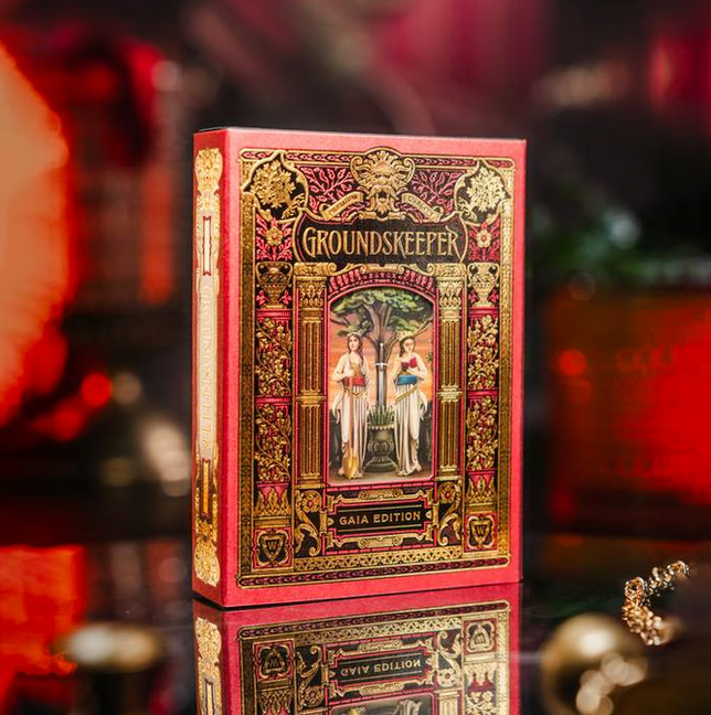The Groundskeeper Crimson Playing Cards