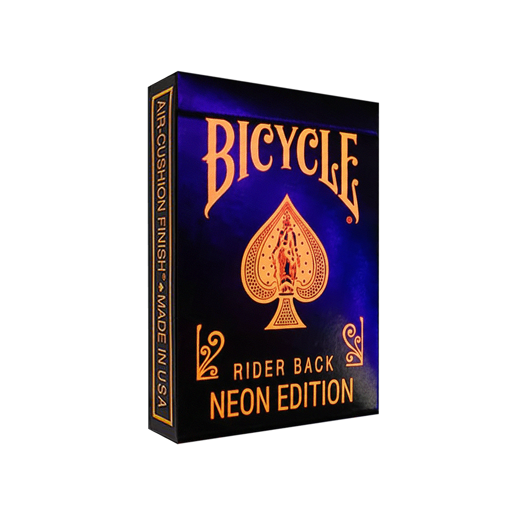 Bicycle Neon Rider Back Yellow-Starburst Deck Playing Cards
