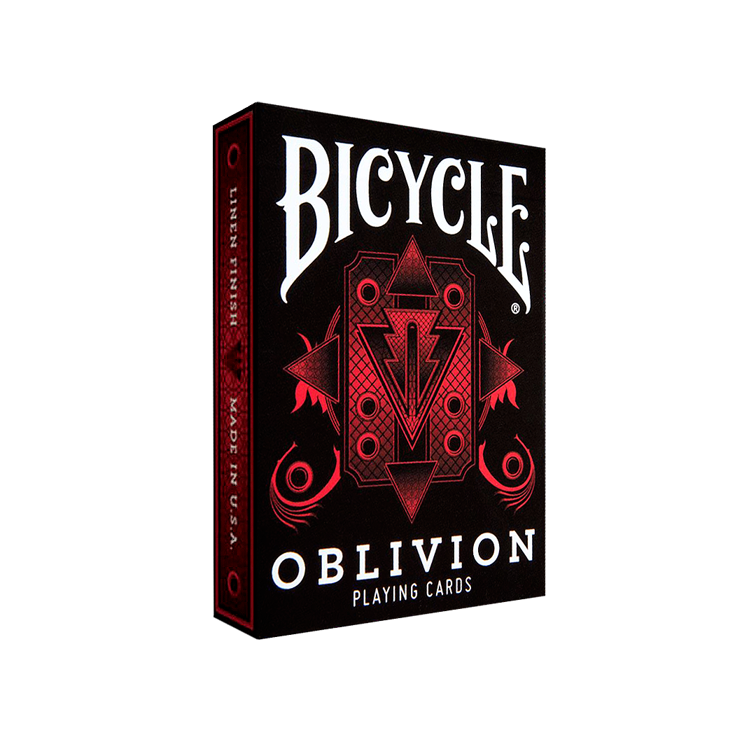 Baraja Bicycle Oblivion con errores de impresión de 1st Run (roja) de Collectable Playing Cards