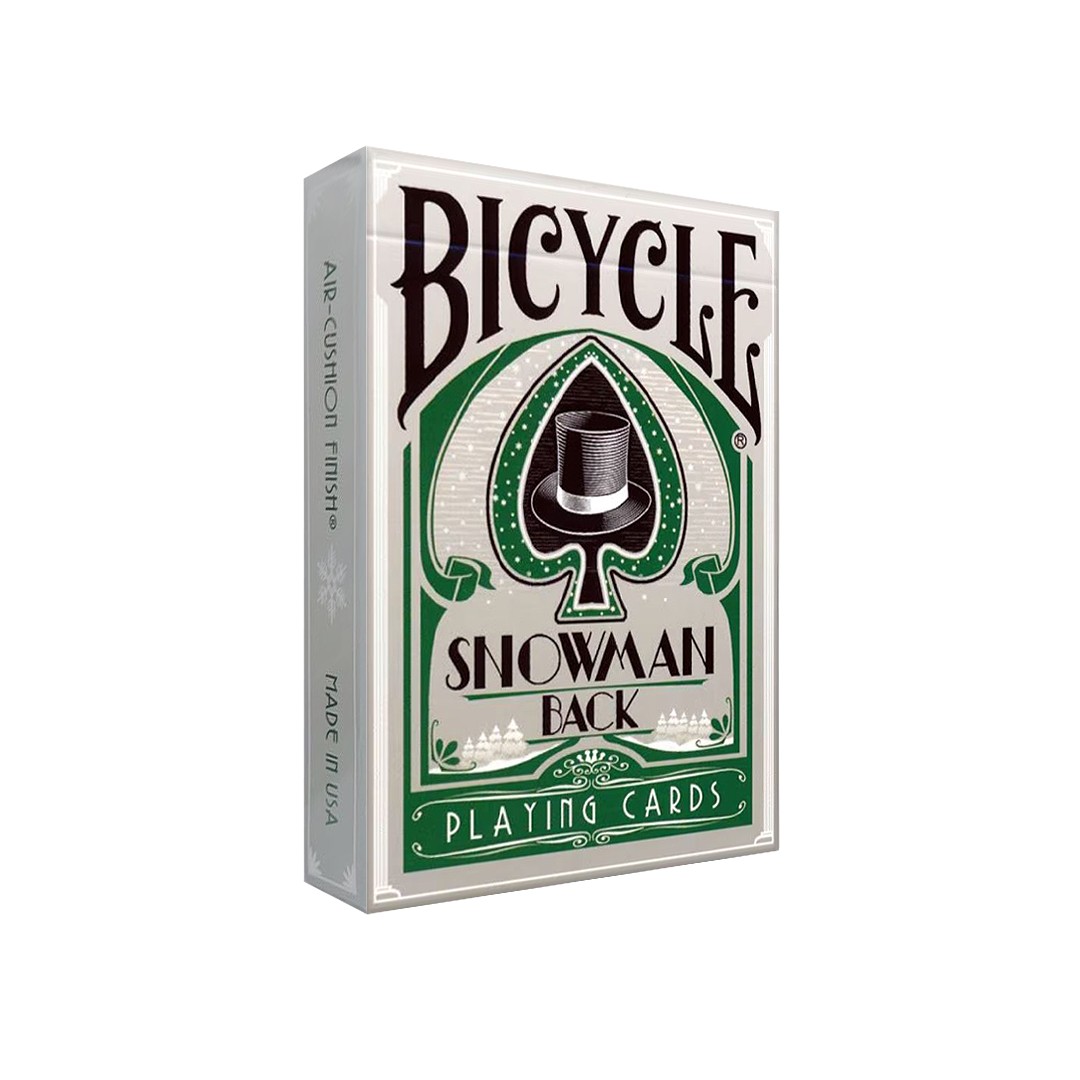 Bicycle Snowman (Green) Playing Cards - Christmas