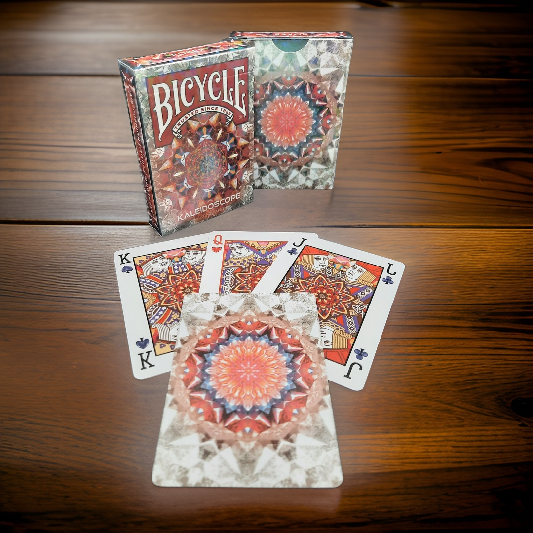 Bicycle Kaleidoscope Red Playing Cards