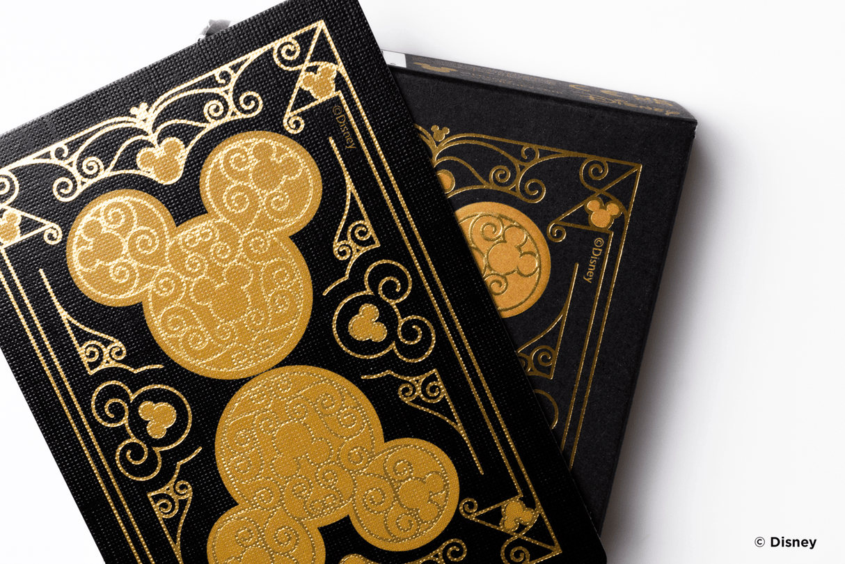 Bicycle Disney Mickey Mouse inspired Black and Gold Playing Cards