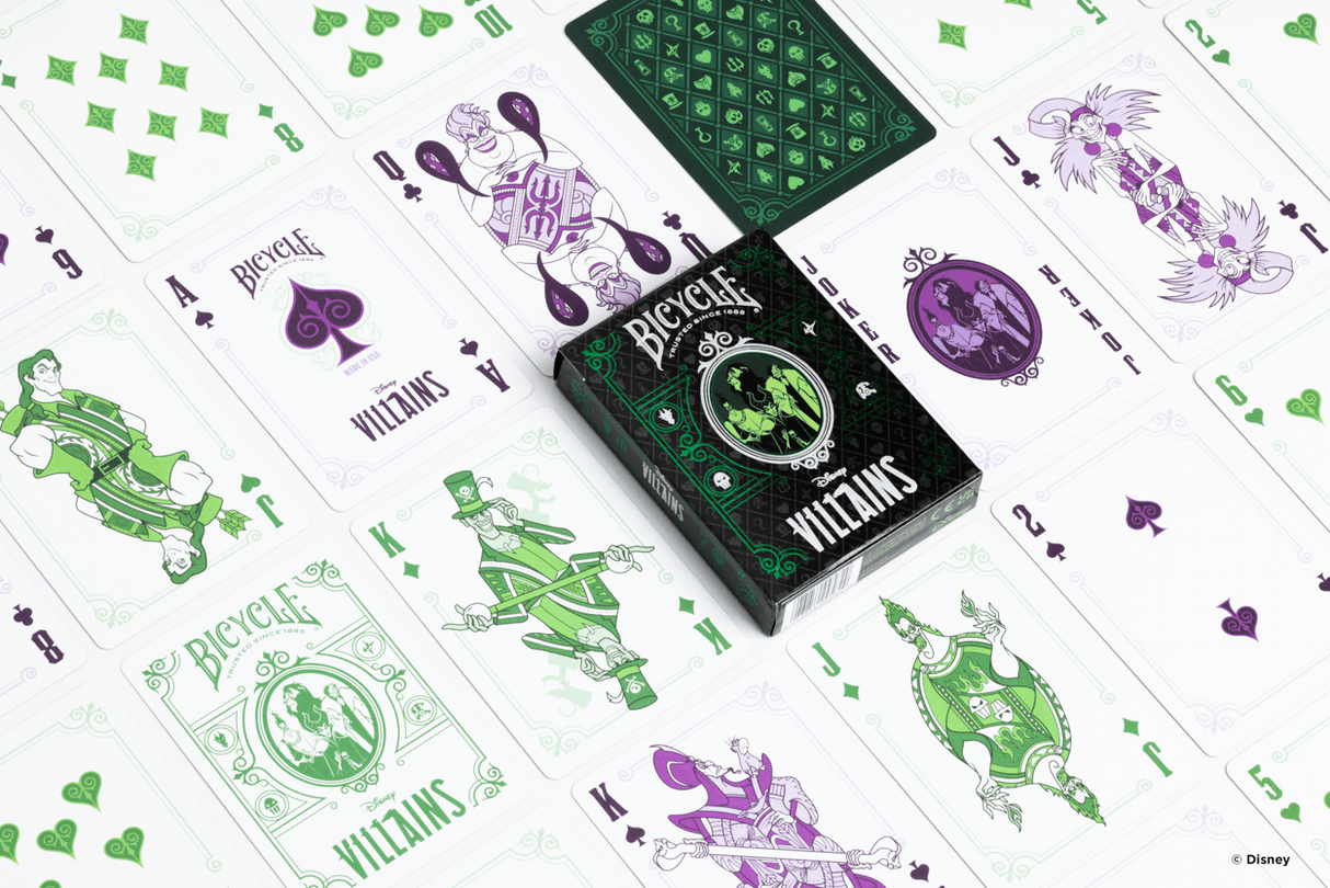 Bicycle Disney Villains Inspired Playing Cards - Green
