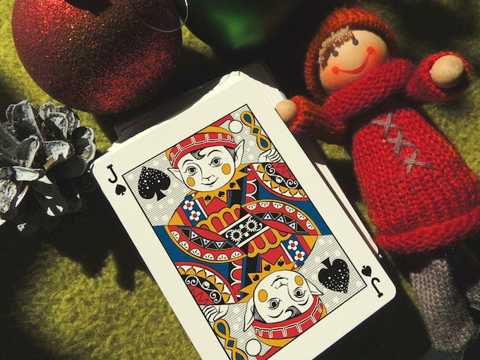 Bicycle Snowman (Red) Playing Cards - Christmas
