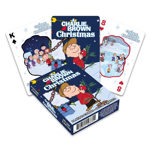 Naipes navideños de Charlie Brown