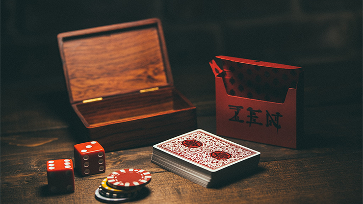Royal Zen Playing Cards (Red) by Expert Playing Cards