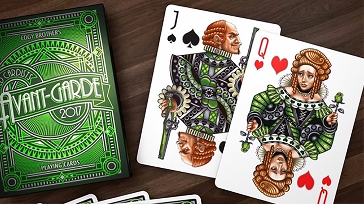 Naipes Avant-Garde United Cardists 2017 de Edgy Brothers (verde)