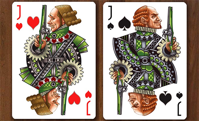 Naipes Avant-Garde United Cardists 2017 de Edgy Brothers (verde)