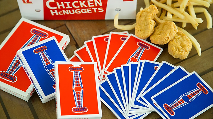 Chicken Nugget Playing Cards - Blue