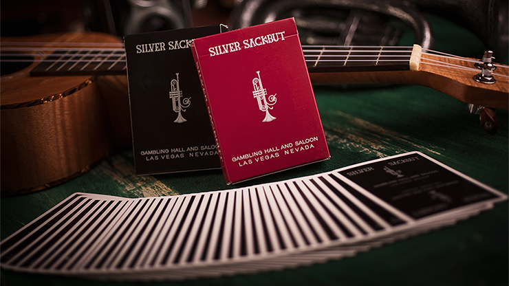 Silver Sackbut (Red) Playing Cards