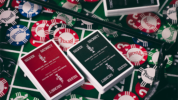 Naipes Sackbut plateado (negro)