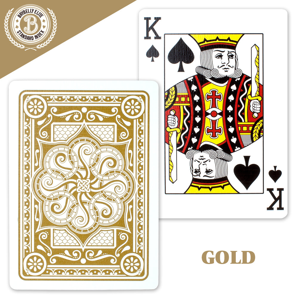 Brybelly Elite Medusa Back Casino- (Gold) Playing Cards