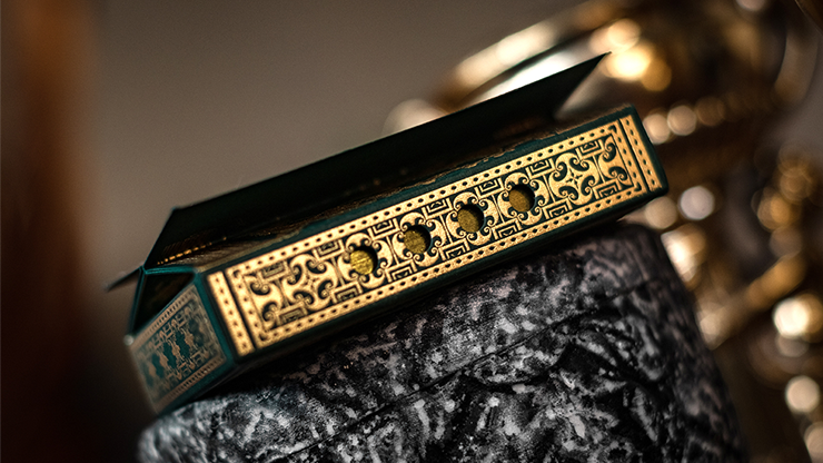 Gilded Limited Edition 2020 National Playing Card Deck Pandoras Box (Green & Gold) (Disease) by Seasons Playing Card