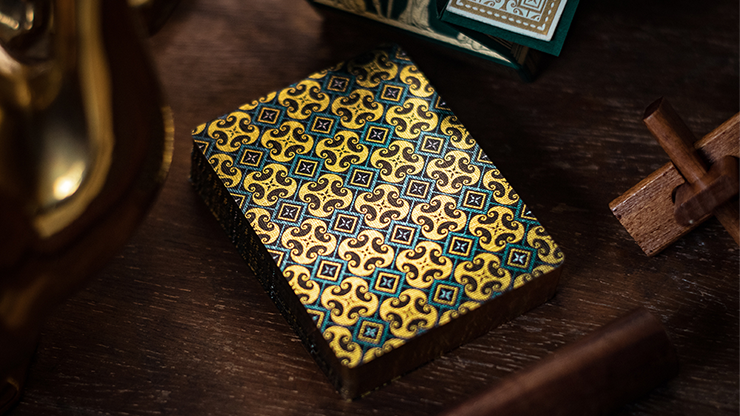 Gilded Limited Edition 2020 National Playing Card Deck Pandoras Box (Green & Gold) (Disease) by Seasons Playing Card