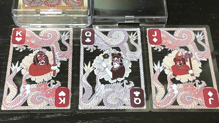 Dragon Transparent Playing Cards (Fire Red)
