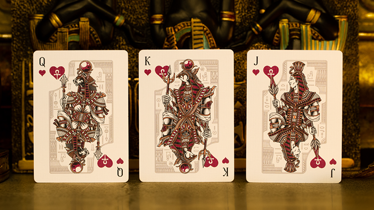 Dioses de Egipto (rojo) Naipes de Divine Playing Cards