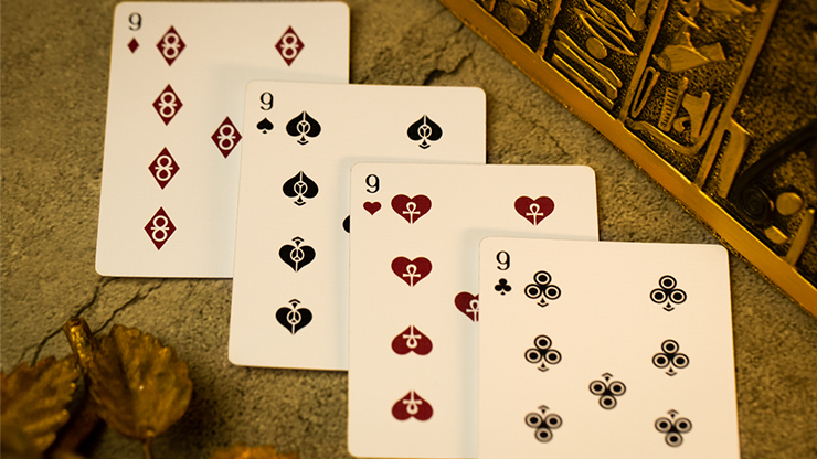 Dioses de Egipto (rojo) Naipes de Divine Playing Cards