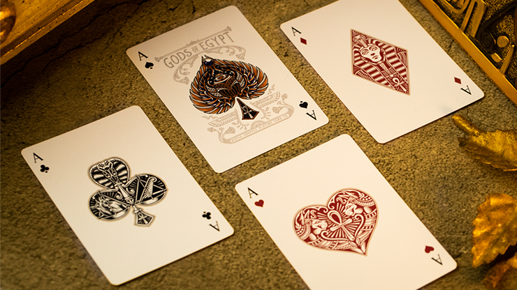 Dioses de Egipto (azul) Naipes de Divine Playing Cards