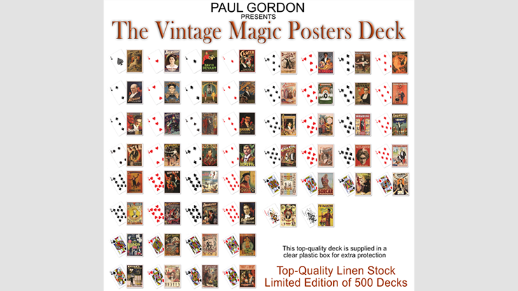 Baraja de carteles mágicos vintage de Paul Gordon