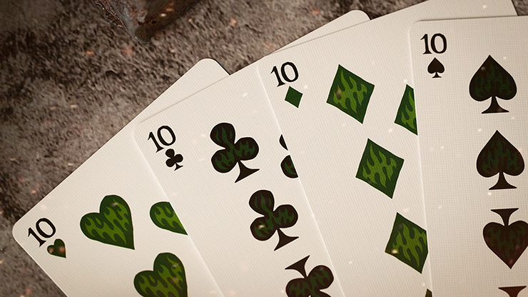 Naipes Fuego Sagrado (Emerald Flare) de Riffle Shuffle