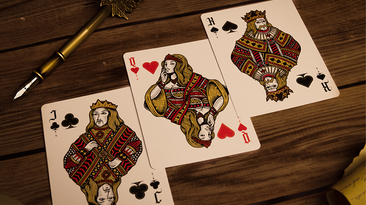 Naipes Deal with the Devil (Contrato dorado) con edición frustrada UV de Darkside Playing Card Co