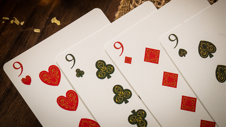 Naipes Babylon (verde bosque) de Riffle Shuffle