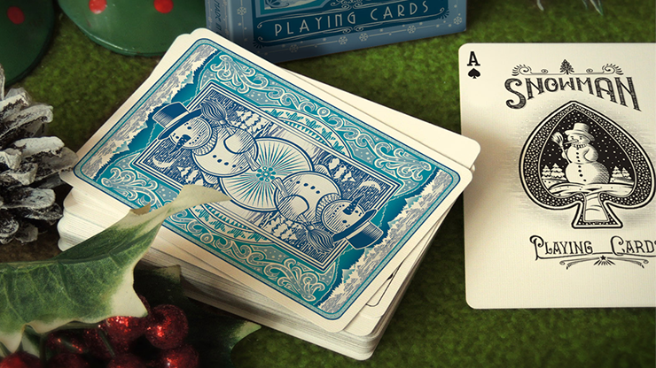 Bicycle Snowman (Blue) Playing Cards (Rare) - Christmas