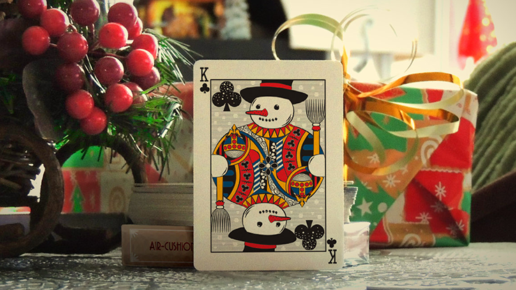 Bicycle Snowman (Blue) Playing Cards - Christmas