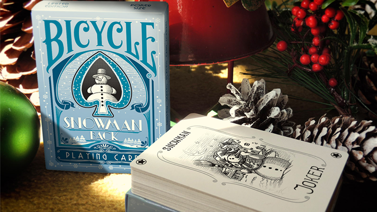 Naipes Bicycle Snowman (Azul) - Navidad